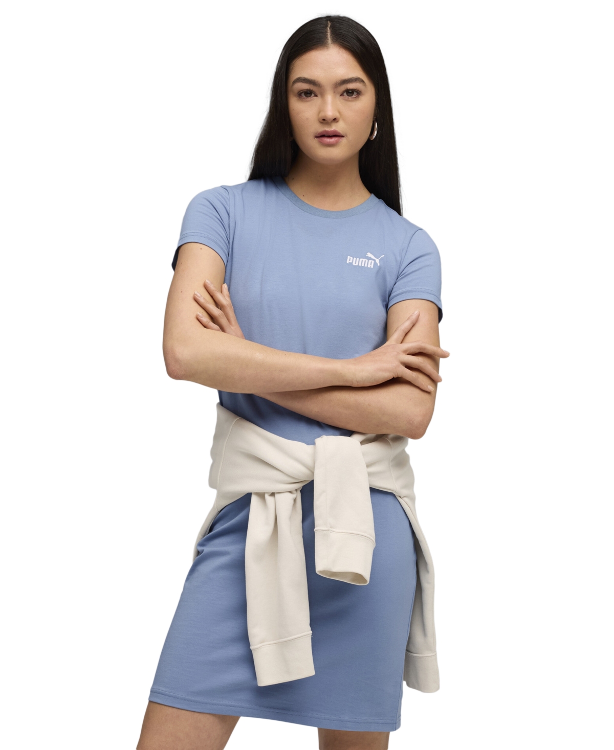 Puma Women's Short Sleeve Slim Dress In Blue