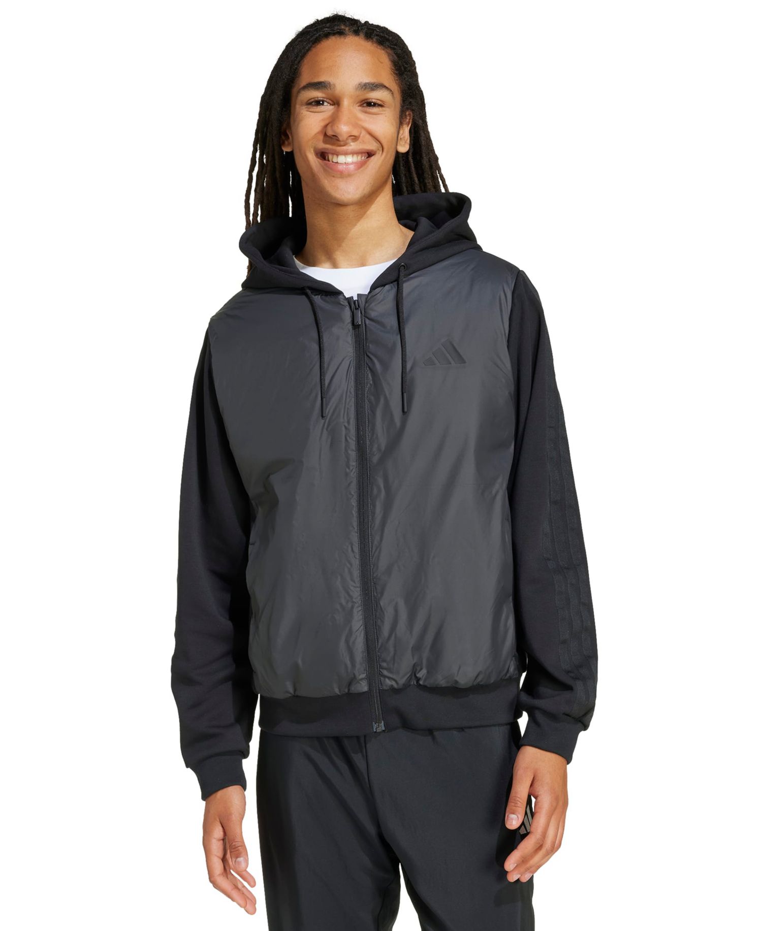 Men's Essentials 3-Stripes Insulated Sportswear Hooded Jacket