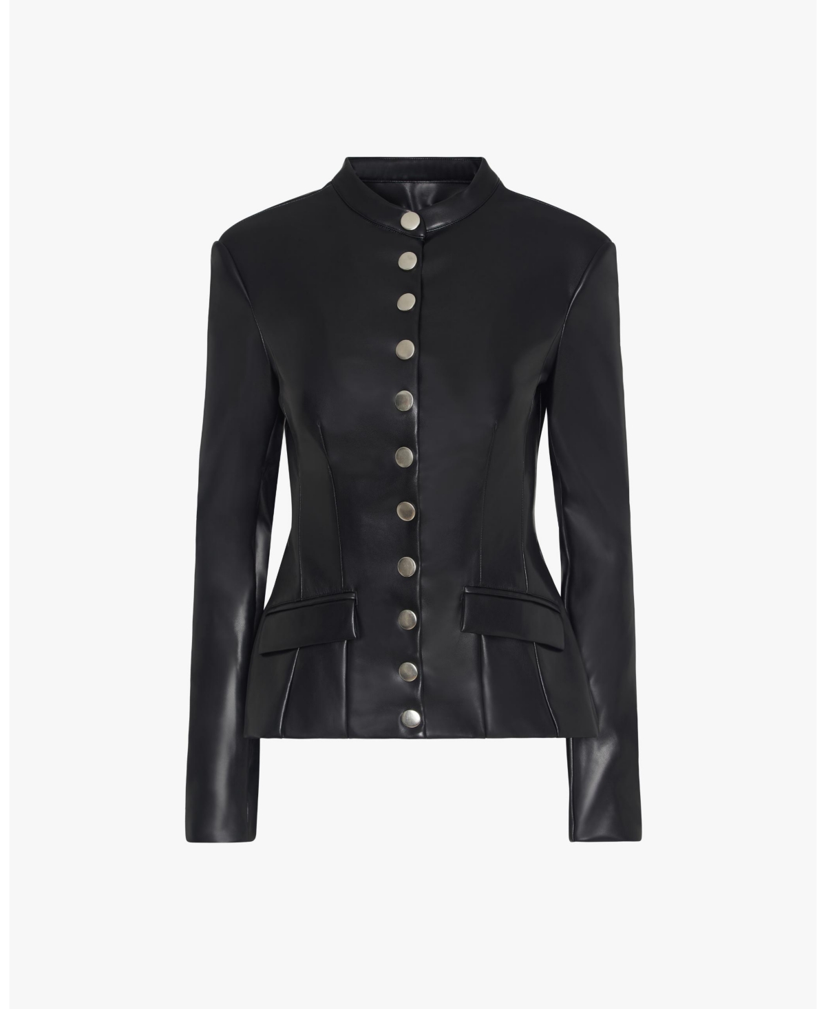 WeWoreWhat Women's Faux Leather Military Jacket