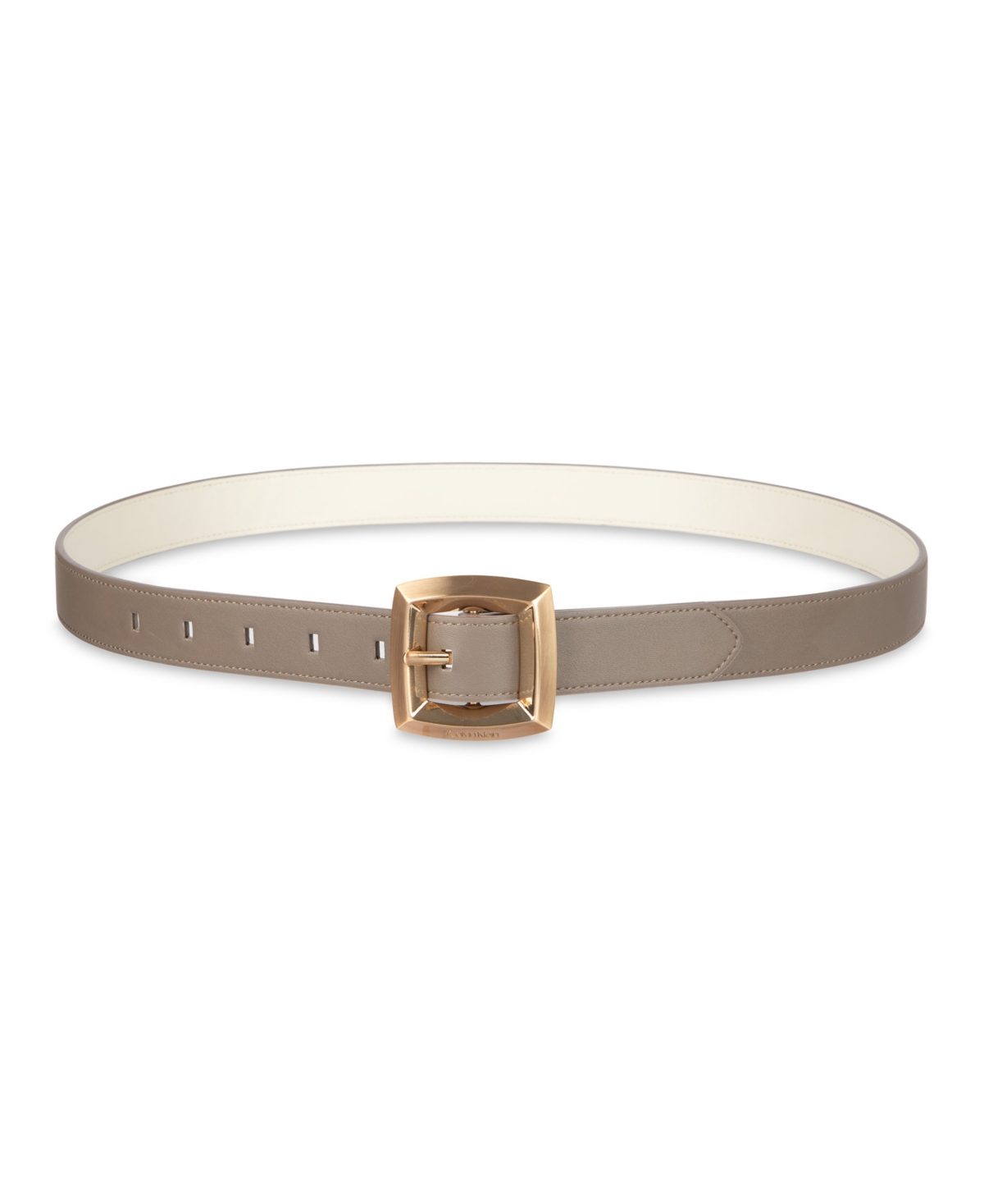 Calvin Klein Women's Two-in-one Reversible Puffed Beveled Edge Buckle Belt In Multi