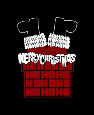 Women's Chimney Santa Word Art Short Sleeve T-Shirt