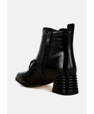 Womens Algol Textured Block Heel Ankle Boots