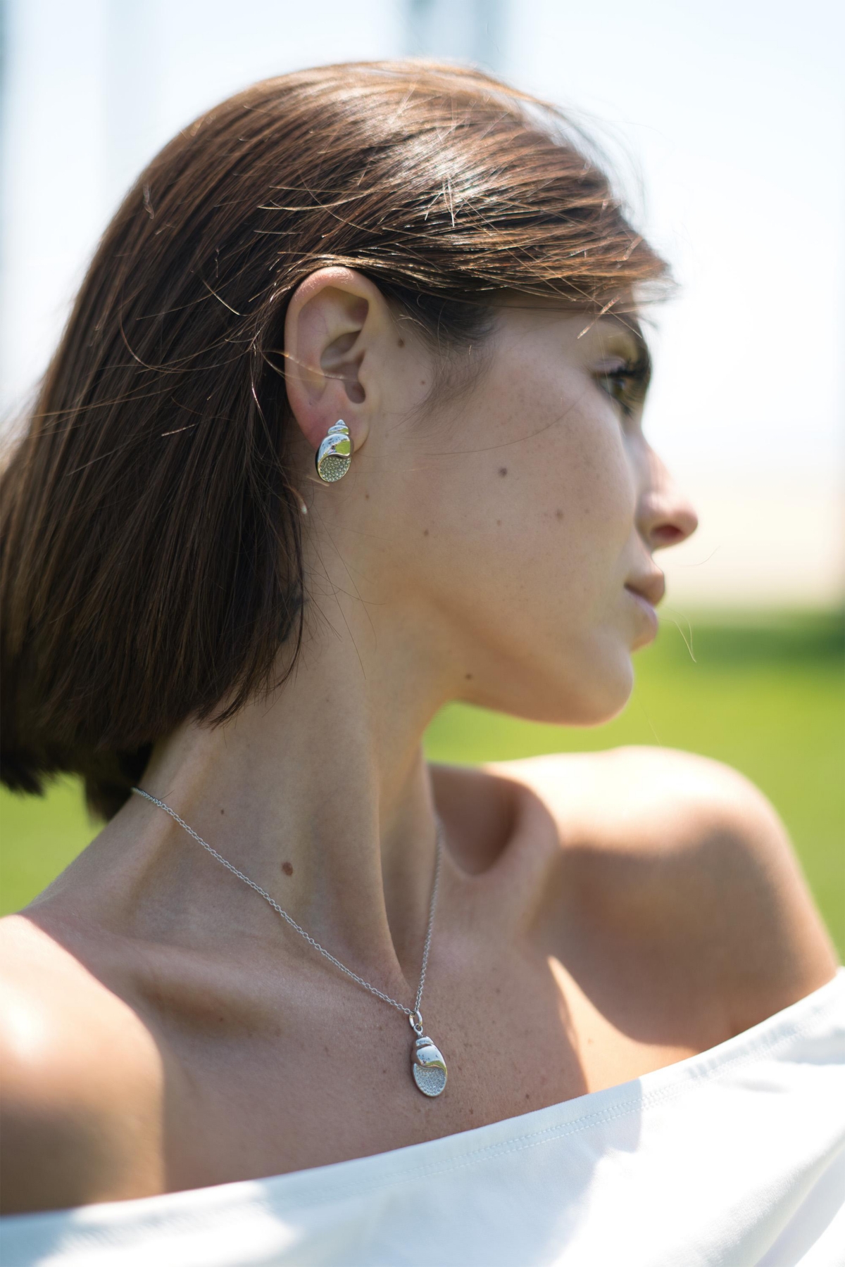 Classicharms Lexi Crystal Seashell Stud Earrings