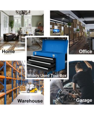 Portable Garage Mechanic Tool Cabinet Box with 3