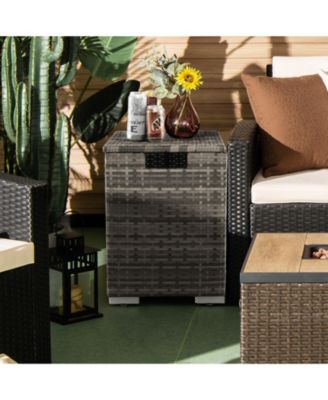 2-in-1 Patio Rattan Gas Propane Tank Cover for 20 lbs Propane Tanks