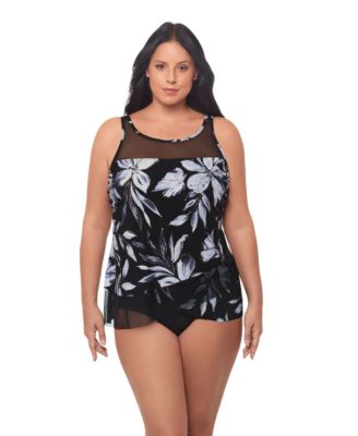 Miraclesuit - Plus Size Fiore Di Luna Mirage Underwire Tankini Top