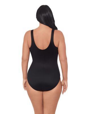 Plus Size Escape Underwire Allover-Slimming Wrap One-Piece Swimsuit