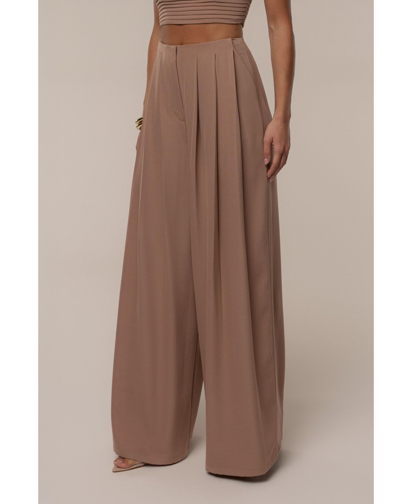 Женский комплект JLUXLABEL Serenade Pant Set, цвет: Бежевый — фото 6