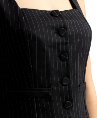 Junior's Pinstripe Sleeveless Vest