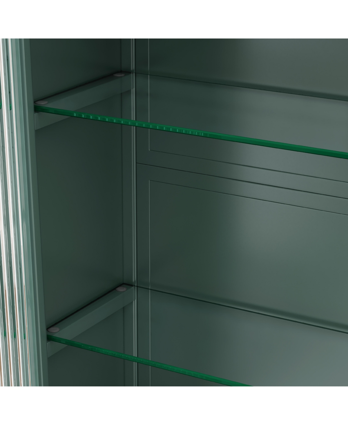 Casainc 3-Door Arched Wall-Mounted Glass Cabinet for Kitchen, Living Room, or Bathroom Storage