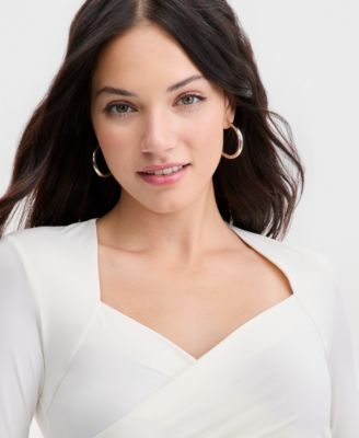 Women's Long-Sleeve Sweetheart-Neck Knit Top, Macy's Exclusive