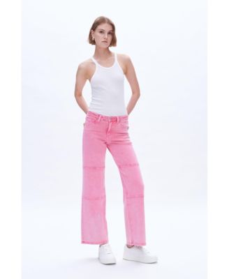 Women's Mid Rise Wide Leg Pants