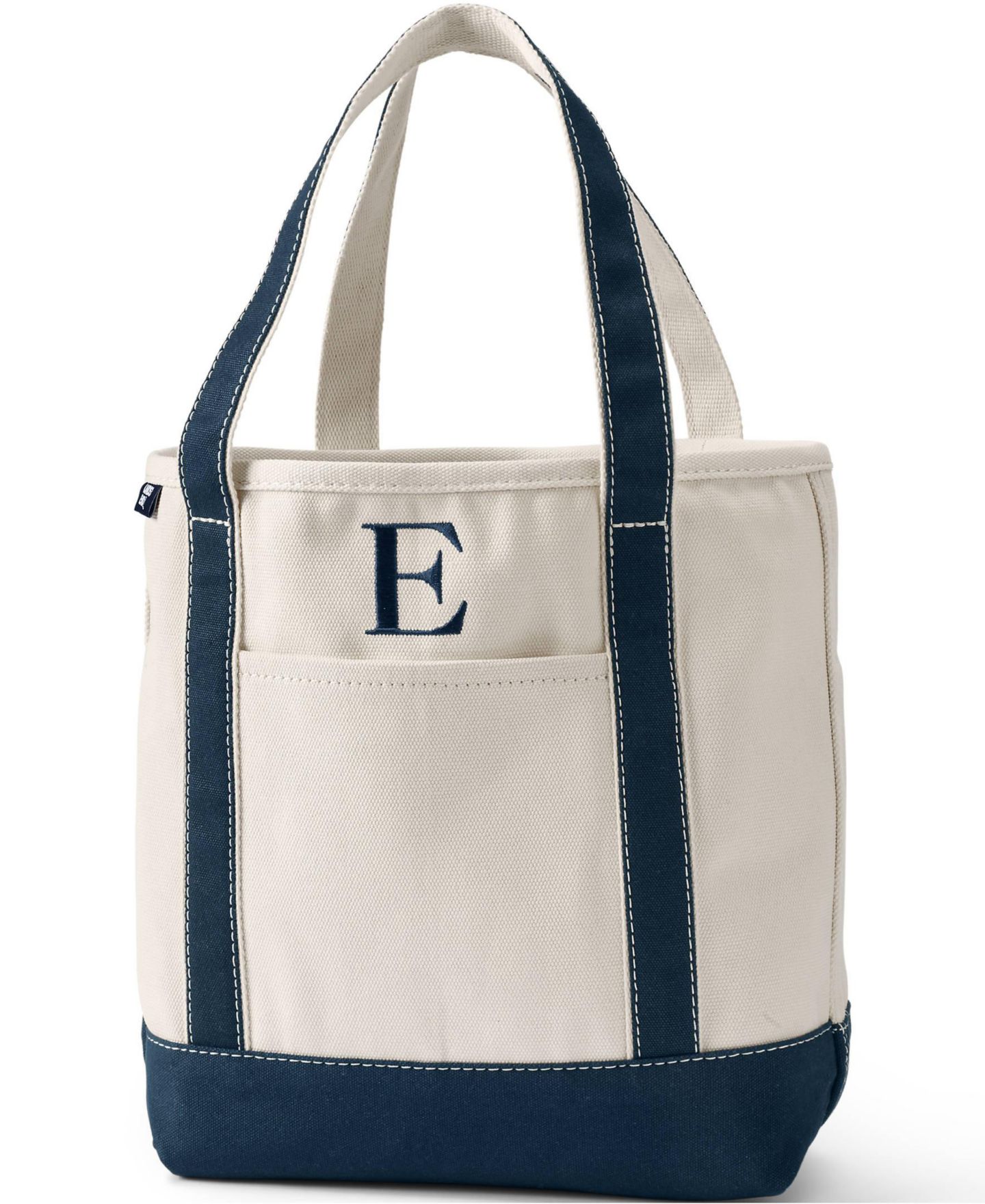 Женская сумка Lands' End Pre-Monogrammed Letter Canvas, цвет: Натуральный / Красный — фото 1