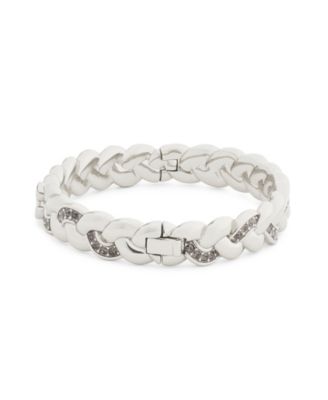 Faux Stone Signature C Braided Bangle Bracelet