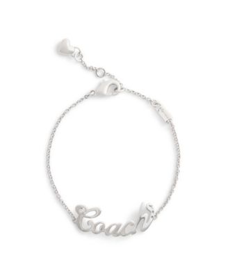 Faux Stone Signature Coach Name Plate Bracelet