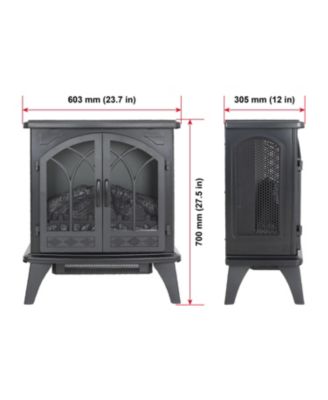 24 inch 3D  Flame Electric Infrared Quartz Fireplace Stove with remote control
