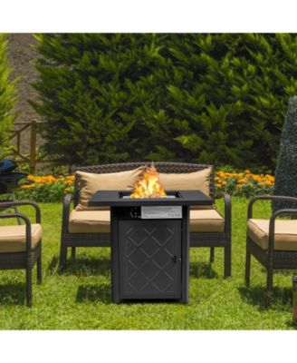 28 Inch Propane 50,000 BTU Patio Square Gas Fireplace Outdoor Heaters