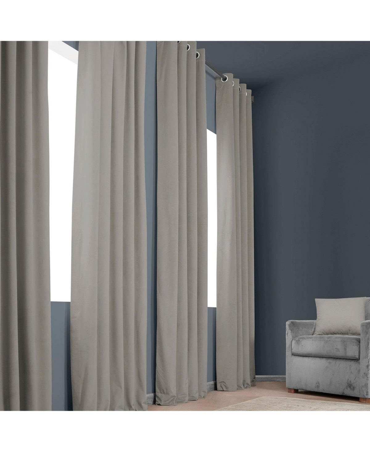 Half Price Drapes Grommet Heritage Plush Velvet Room Darkening Curtain