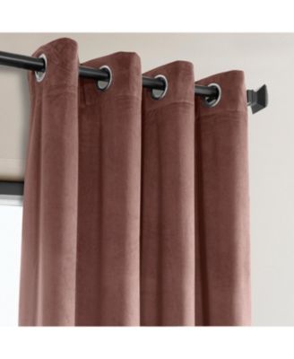 Grommet Heritage Plush Velvet Room Darkening Curtain