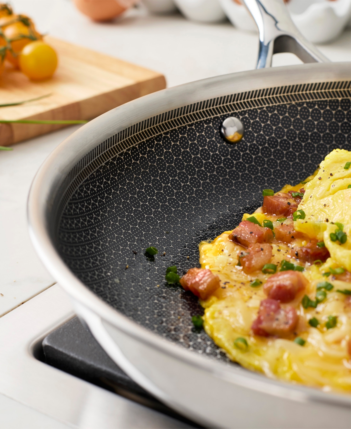 J.a. Henckels Paradigm Ceramic Stainless Steel 2-pc. Dual Performance Fry Pan Set In Silver