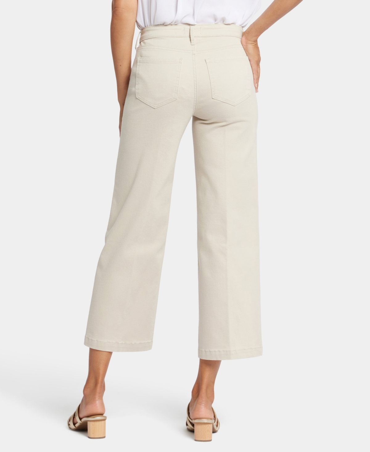 Nydj Brigitte Feather Wide Leg Jean In Neutral