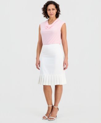 Women's Pleated-Hem Midi Skirt