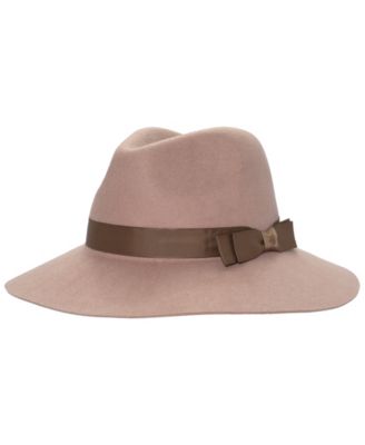 Women's Felted Fedora Hat with Double Ribbon