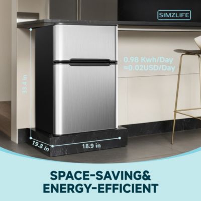 3.2 Cu.Ft. Freestanding Mini Fridge with Freezer