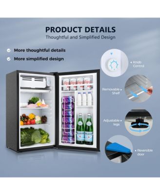 3.2 Cu.Ft Single Door Mini Fridge with Freezer