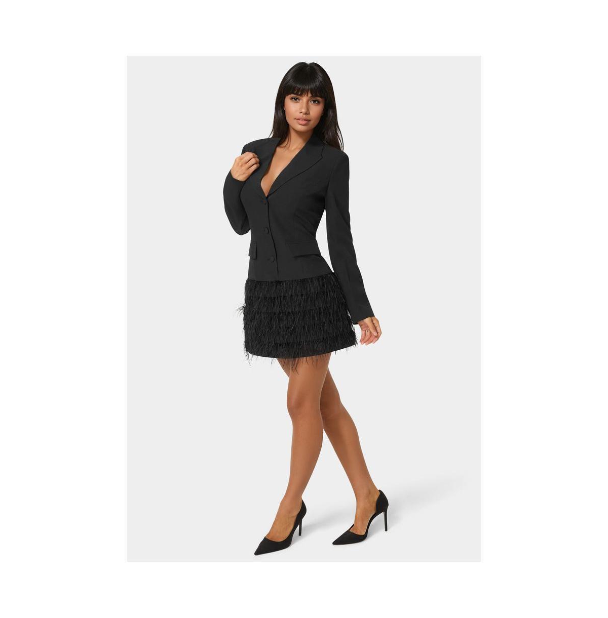 Bebe Women's Feather Blazer Dress