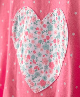 Baby Girls' Heart Graphic Snap-Up Romper