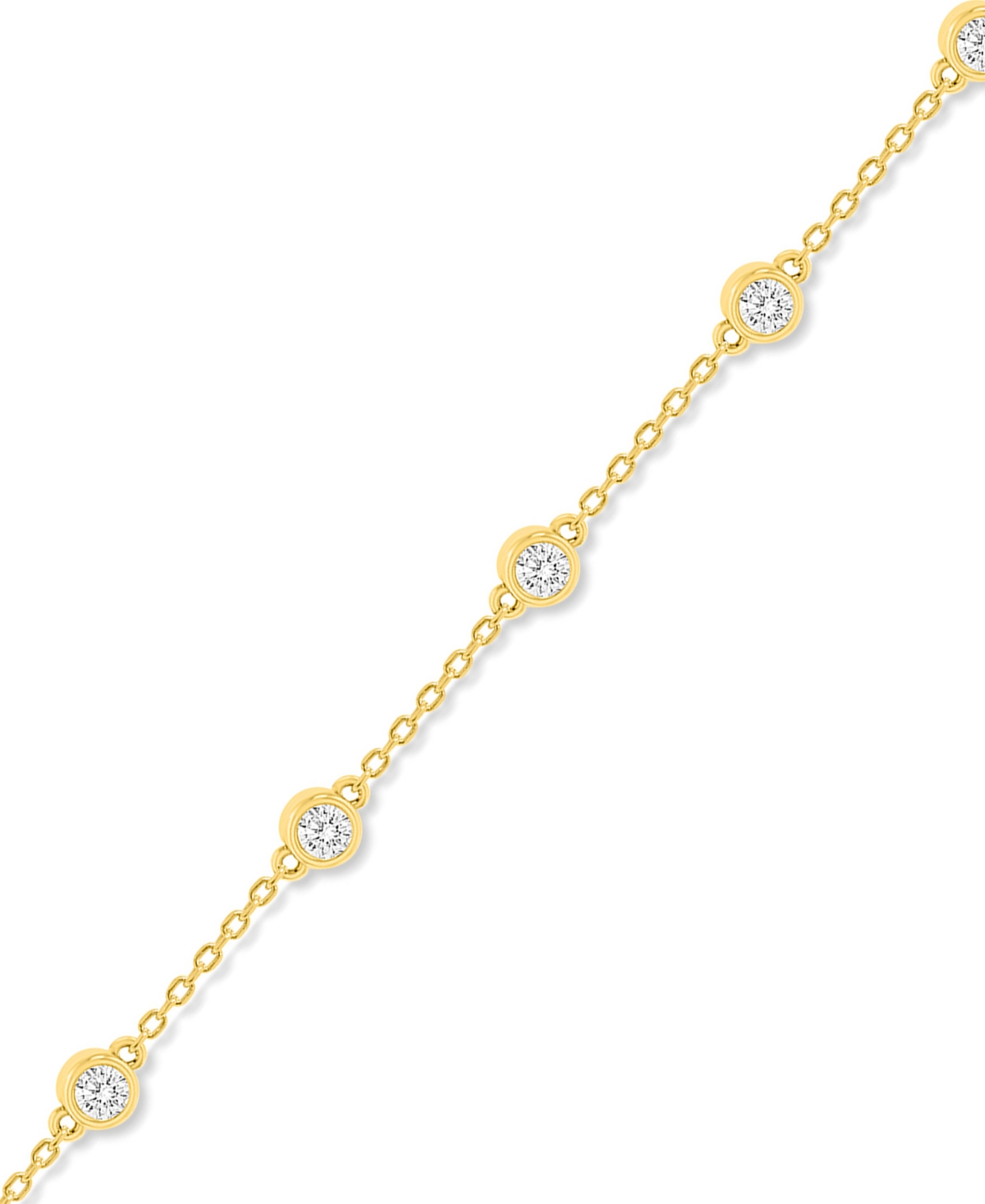 Forever Grown Diamonds Lab-grown Diamond Bracelet (1 Ct. T.w.) In Sterling Silver (also In 14k Gold Plated Sterling Silver) In Gold