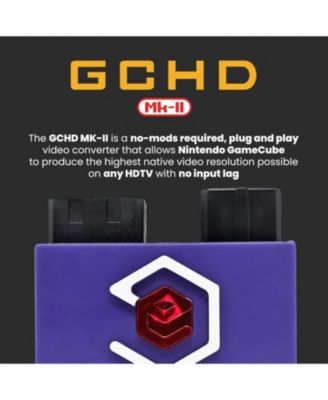 EON GCHD MK-II HD Adapter Plug and Play HDMI Converter Video Enhancer for Nintendo Gamecube Console - Platinum