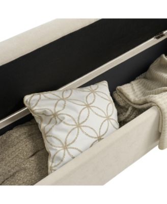 Mid-century Modern Lydia Storage Bench with Solid Wood Legs