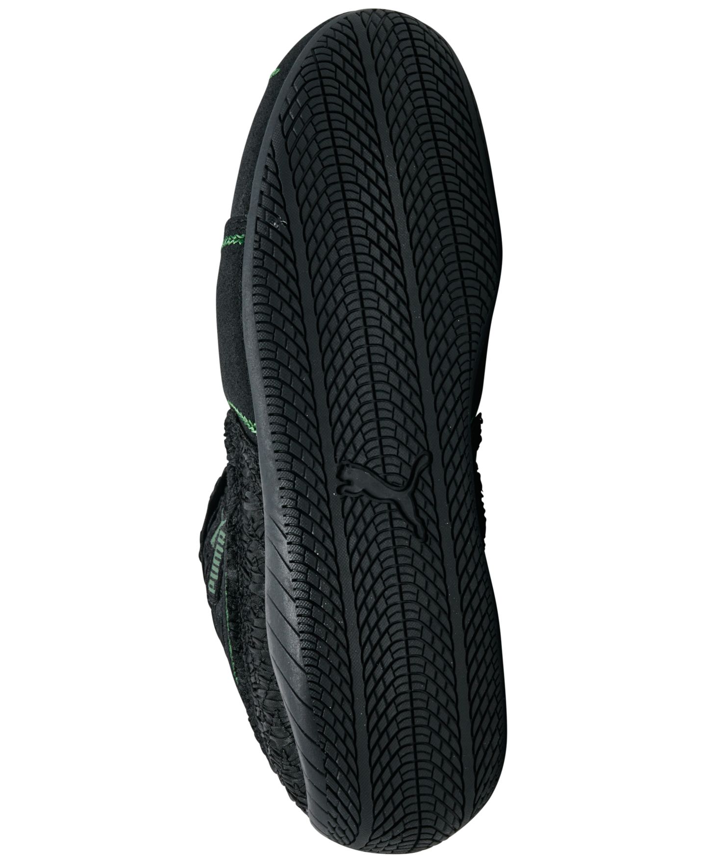 Детские кроссовки Puma Big Kids Wicked Speedcat Elphie Casual, цвет: Чёрный / Тёмно-зелёный — фото 5