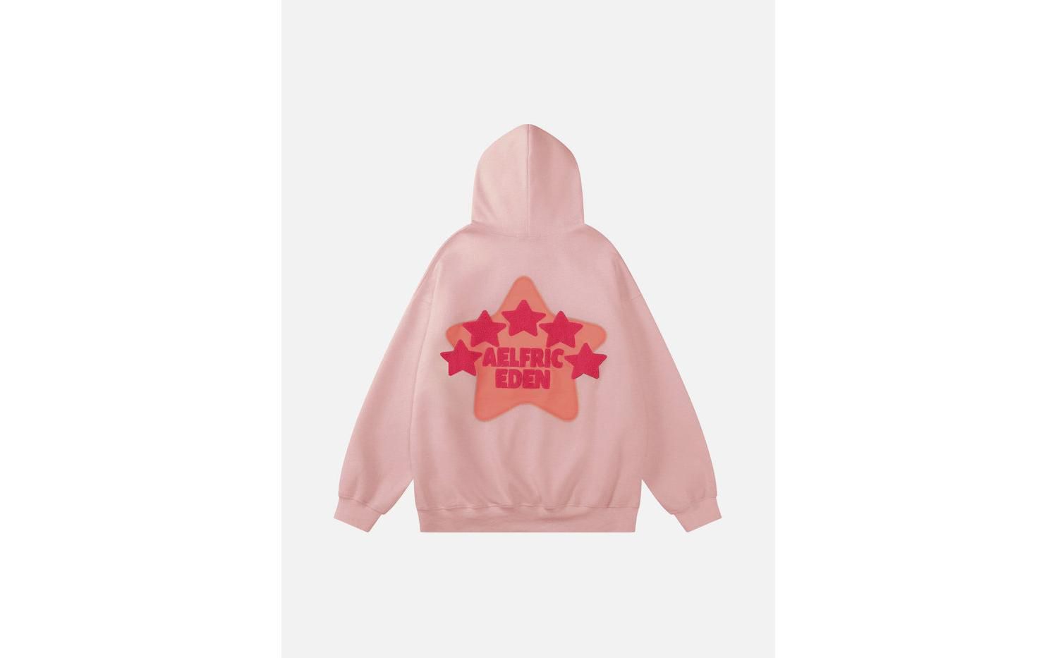 Women's Vintage Embroidery Eden Star Pullover Hoodie