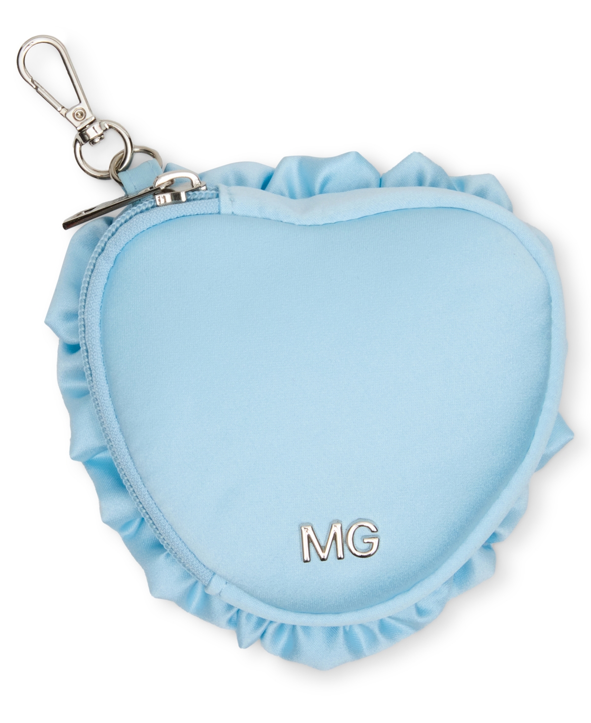 Madden Girl Rosalie Satin Conversation Heart Pouch In Blue