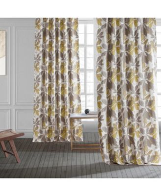 Sunny Day Floral Printed Cotton Room Darkening Curtain