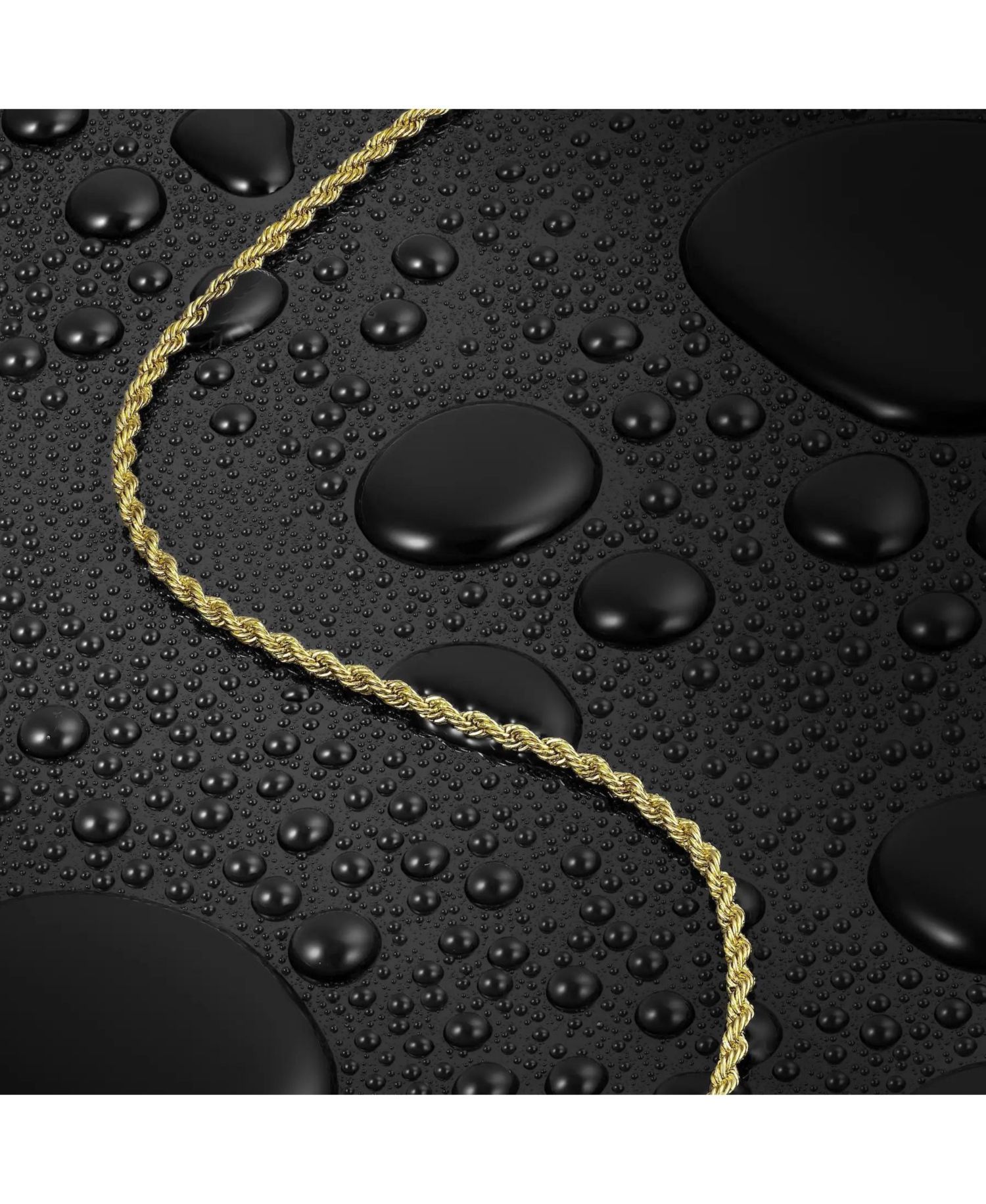 Men's Rope Necklace - 3mm Gold Chain