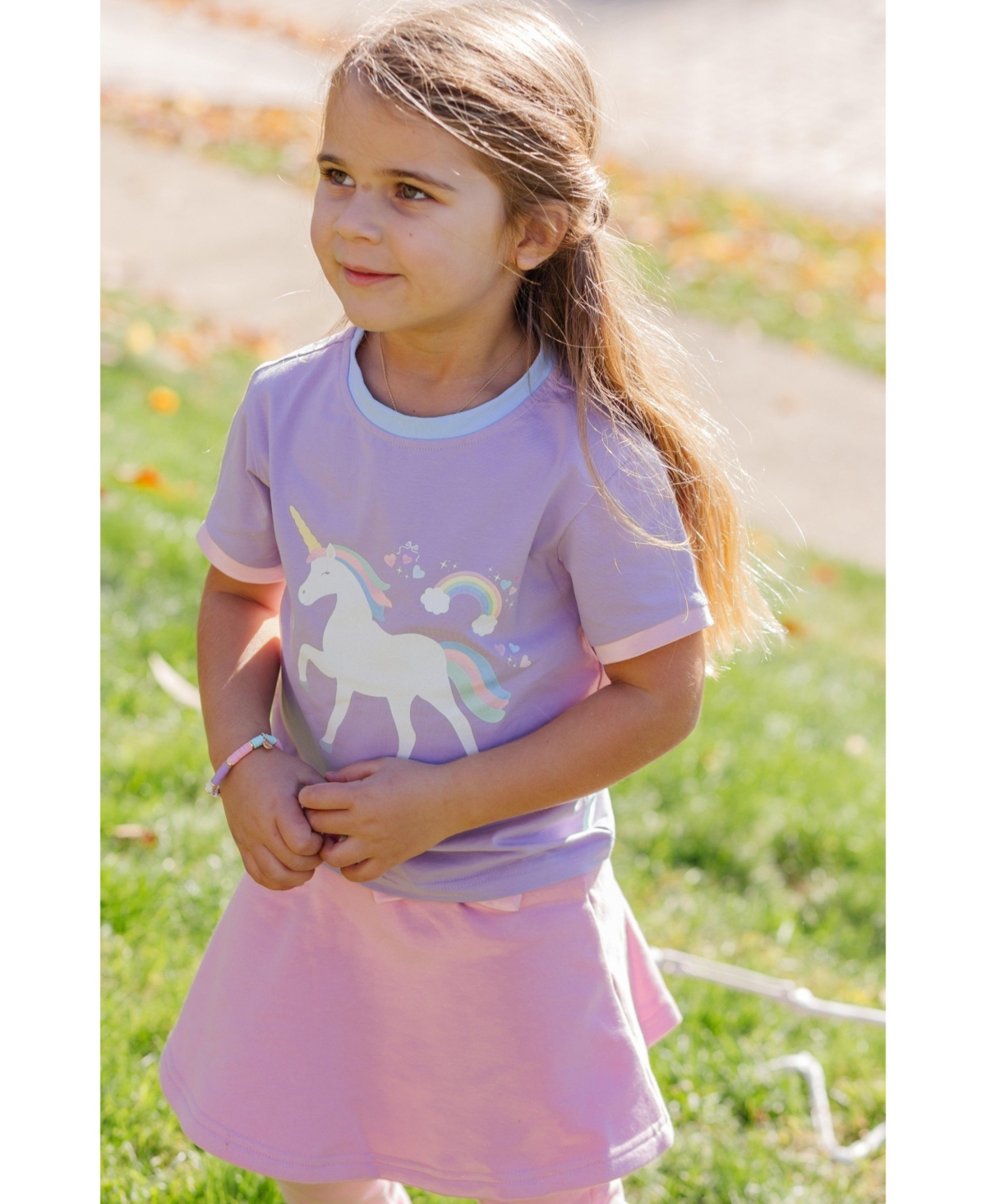Bits & Bows Toddler Girls Rainbow Unicorn T-Shirt