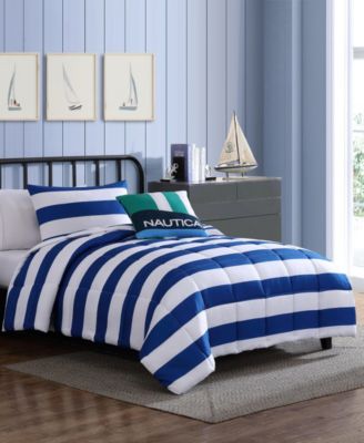 Huck Stripe Microfiber 3-Pc. Comforter Set, Twin