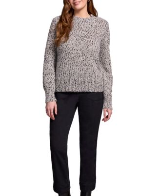 Women's Novelty Mix Long-Sleeve Mock Neck Sweater