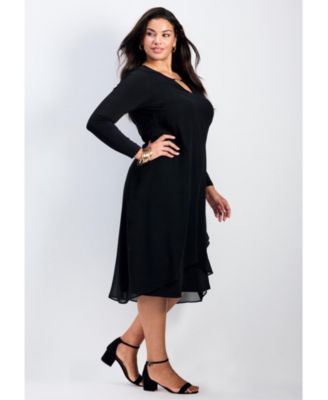 Women's Plus Size Fantasia Chiffon Dress