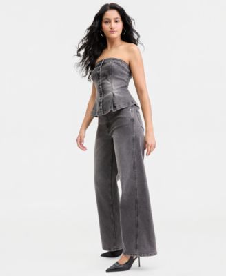 Women's Mid-Rise Wide-Leg Jeans, Macy's Exclusive