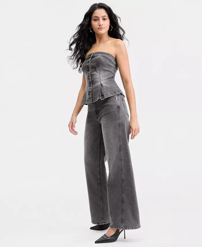 Women's High-Rise Wide-Leg Jeans, Macy's Exclusive - thumbnail 2
