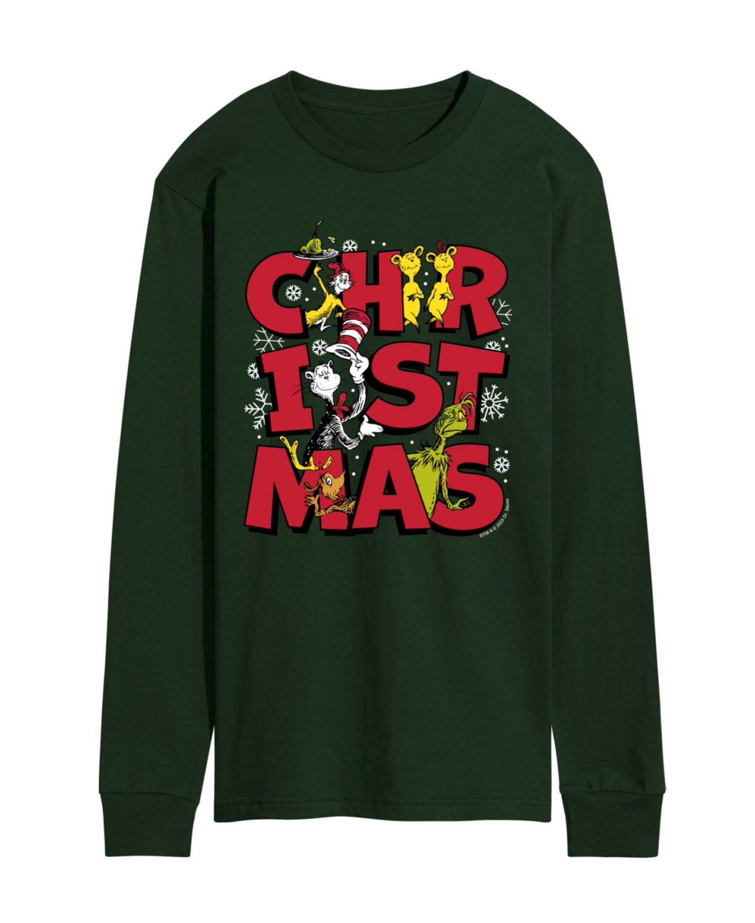 Men's Dr. Seuss Christmas Long-Sleeve Graphic T-Shirt