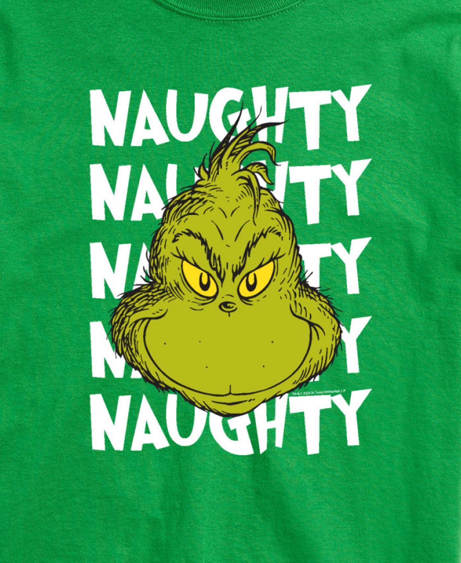 Men's Naughty Grinch Graphic Crewneck T-Shirt