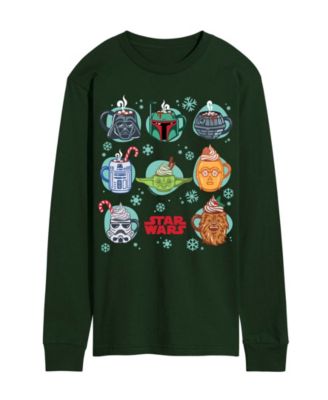 AIRWAVES - Men's Star Wars Christmas Hot Cocoa Mugs Long-Sleeve Graphic T-Shirt