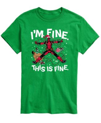AIRWAVES - Men's Marvel I'm Fine Deadpool Short-Sleeve Graphic T-Shirt