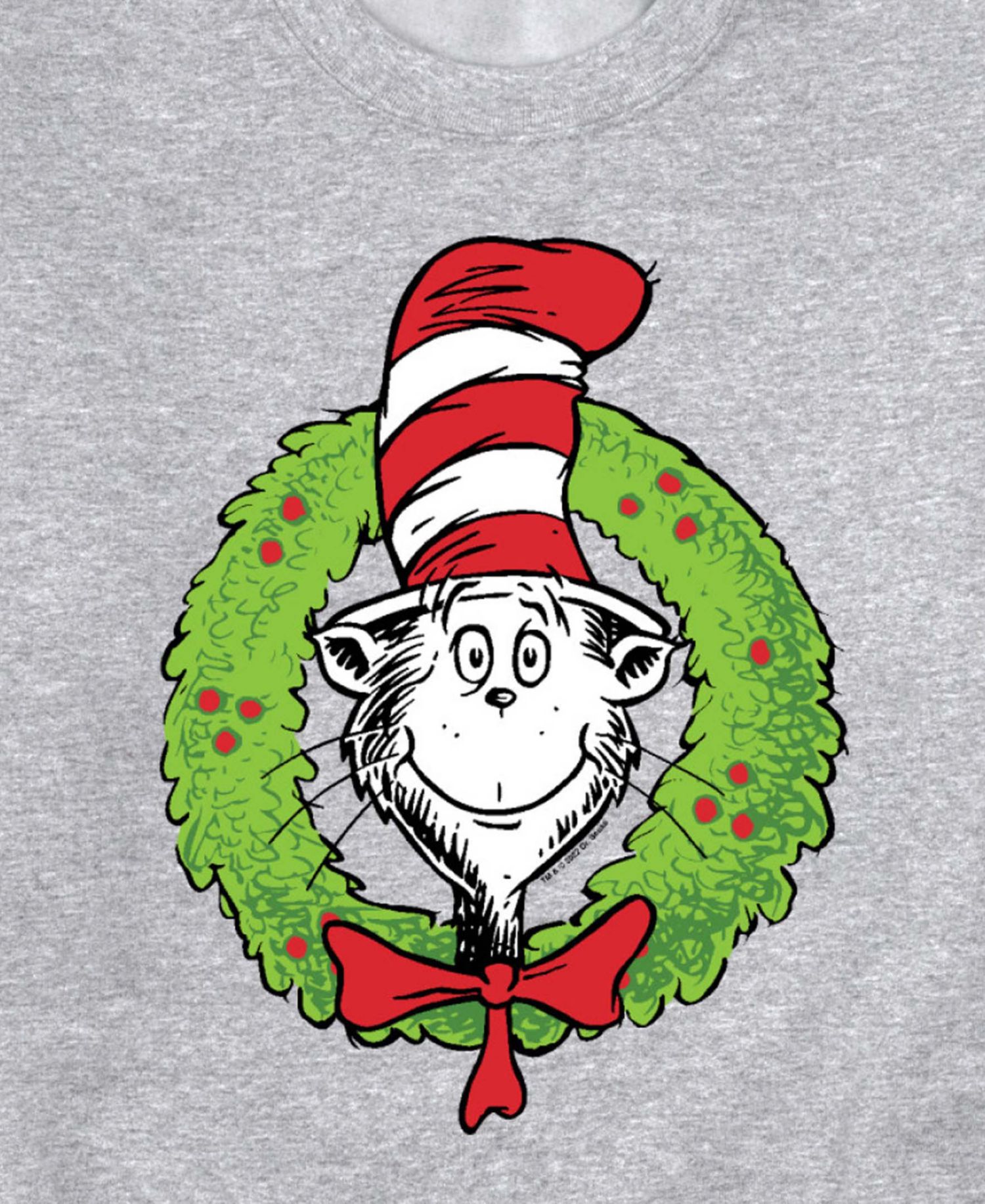 Men's Cat in the Hat Wreath Pullover Sweatshirt